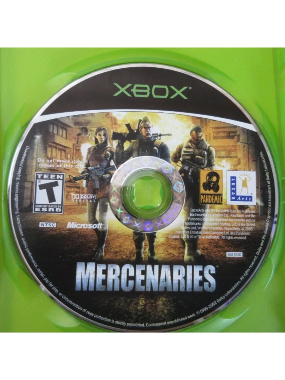 Mercenaries Playground of Destruction (Microsoft Xbox, 2005) Inc Manual